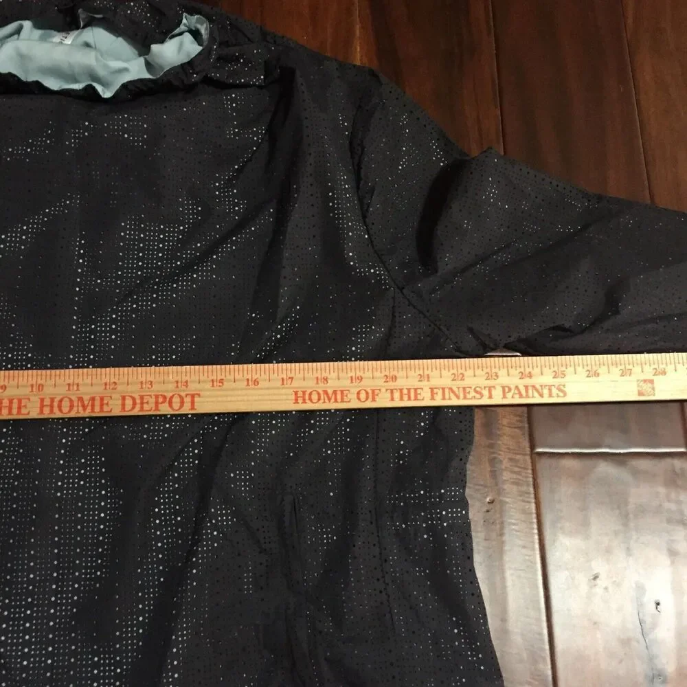 Fabletics Women's Liora Perforated Adjustable Gray/Aqua Pullover Jacket Size XL